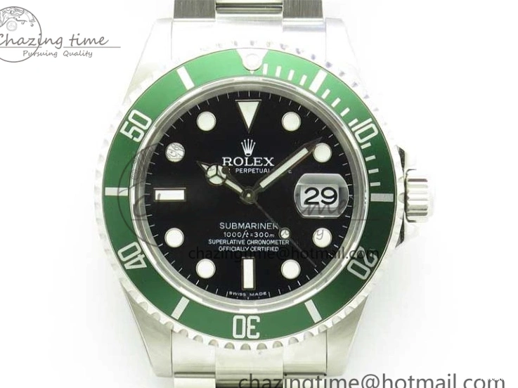 Bracelet Engraving Submariner No ARF1:1 Edition on 904L SS Rehaut Best SH3135 16610 LV Steel Green 0331